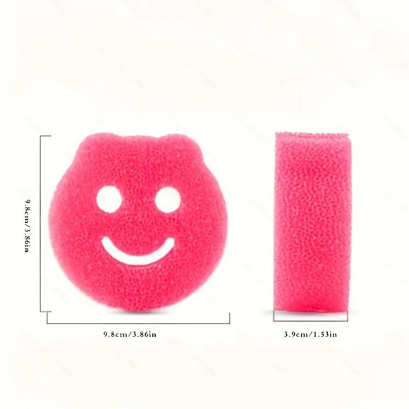 3pcs Multifunctional Super Absorbent Happy Face Cleaning Sponges for Dishes - Picture 2 of 2